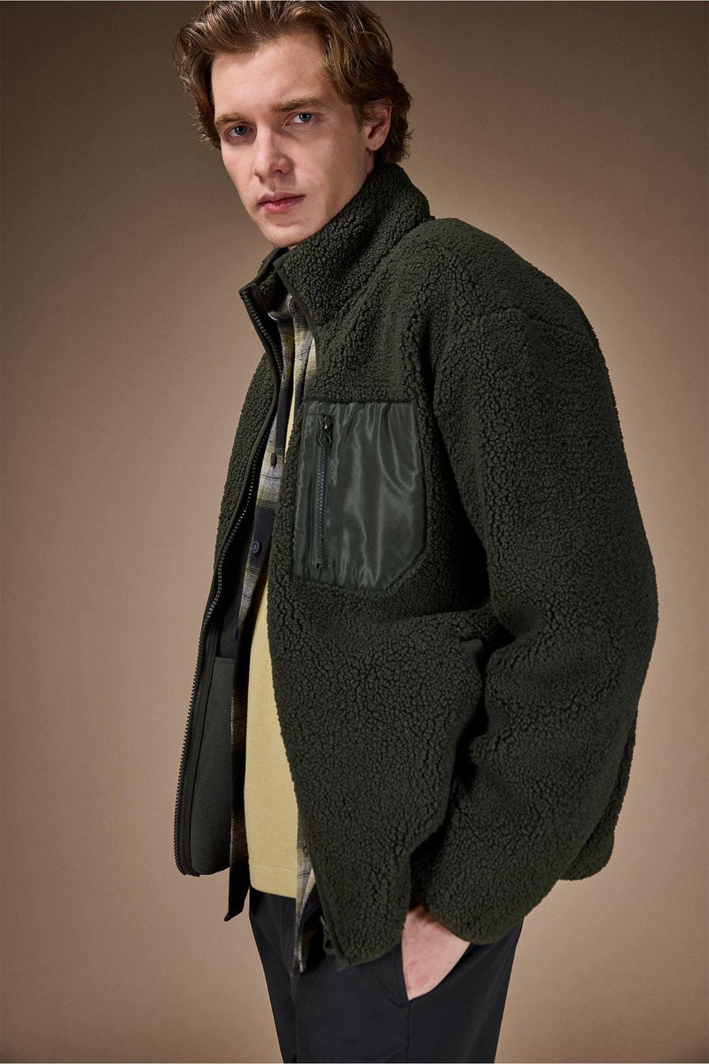 DeFacto Green Man Regular Fit Cardigan Casual - Image 4